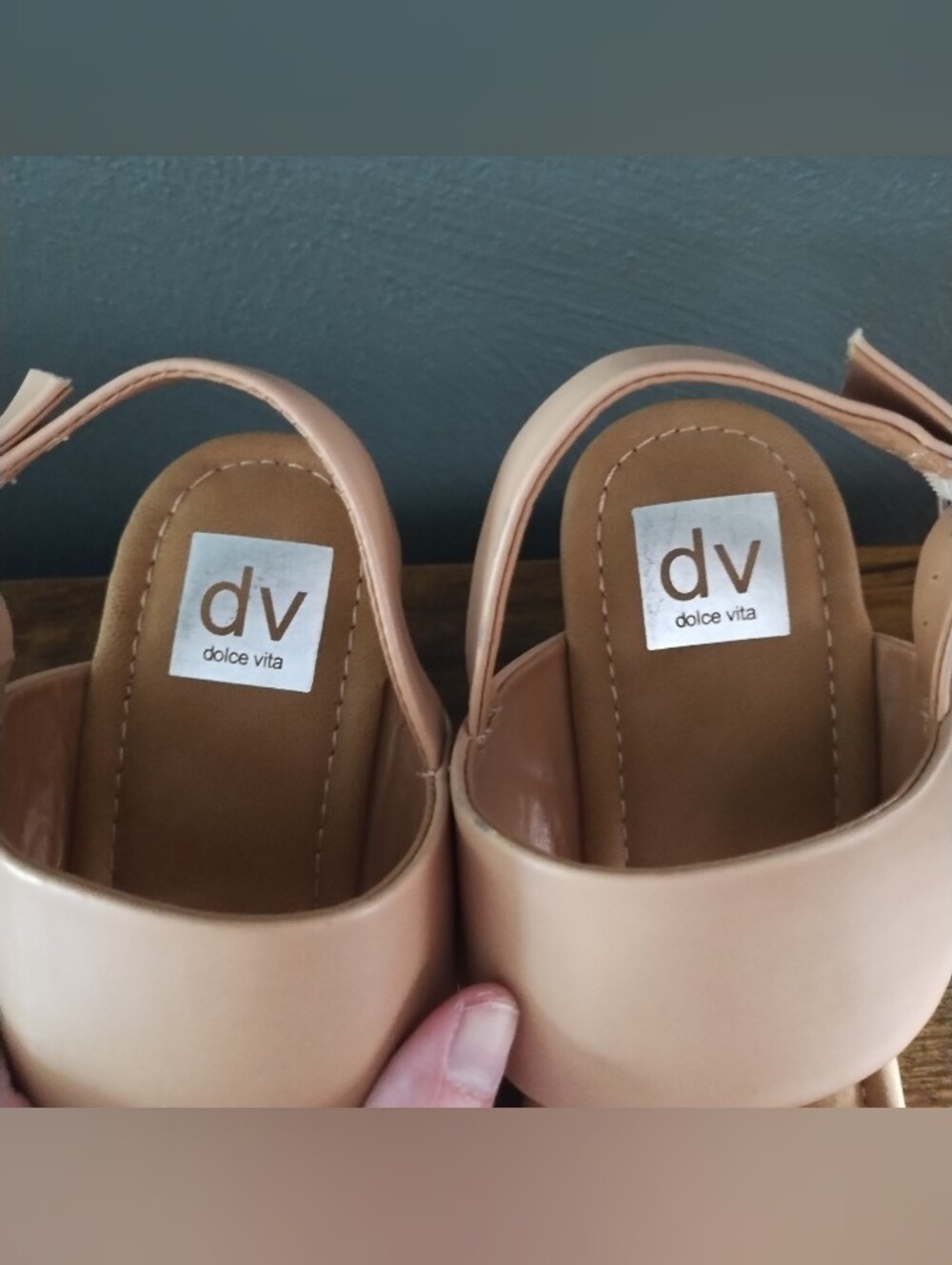 DV Dolce Vita Womens 8.5 Snake Print & Nude Block Heel Platform Oiska Sandals - Picture 10 of 13